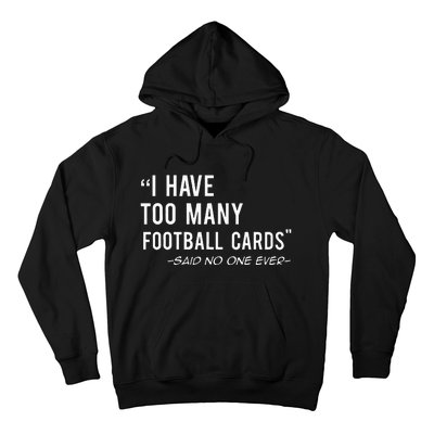 Funny Football Cards Collector Hoodie