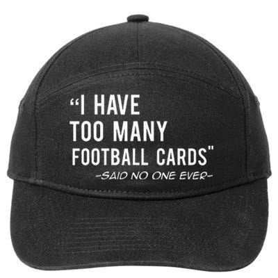 Funny Football Cards Collector 7-Panel Snapback Hat