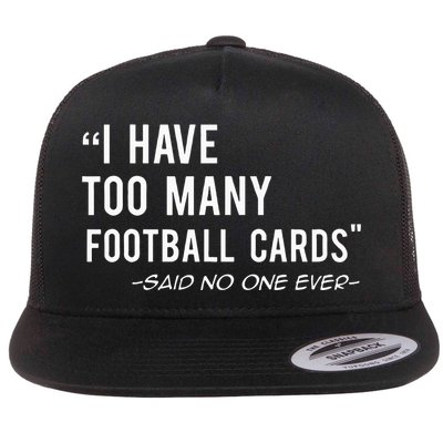 Funny Football Cards Collector Flat Bill Trucker Hat