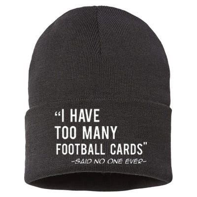 Funny Football Cards Collector Sustainable Knit Beanie