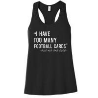 Funny Football Cards Collector Women's Racerback Tank