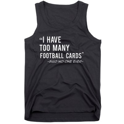 Funny Football Cards Collector Tank Top