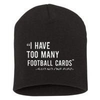 Funny Football Cards Collector Short Acrylic Beanie