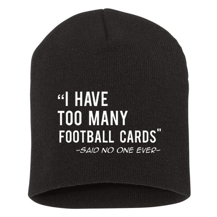 Funny Football Cards Collector Short Acrylic Beanie