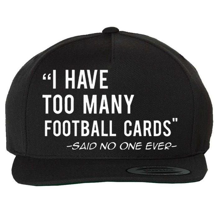 Funny Football Cards Collector Wool Snapback Cap