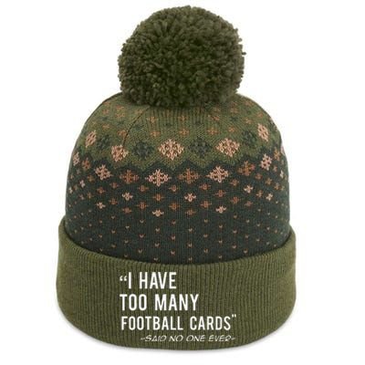 Funny Football Cards Collector The Baniff Cuffed Pom Beanie