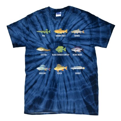 Funny Fishing Cute Types Of Freshwater Fish Species Gifts Tie-Dye T-Shirt