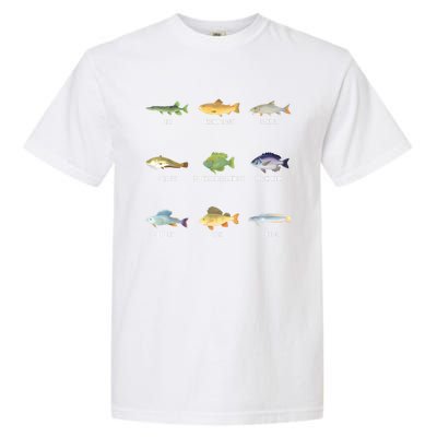 Funny Fishing Cute Types Of Freshwater Fish Species Gifts Garment-Dyed Heavyweight T-Shirt