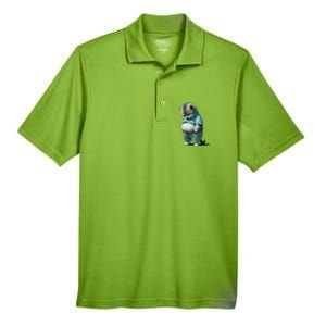 Funny Fat Cat Art Design Fat Kitten Cat Lover Men's Origin Performance Pique Polo