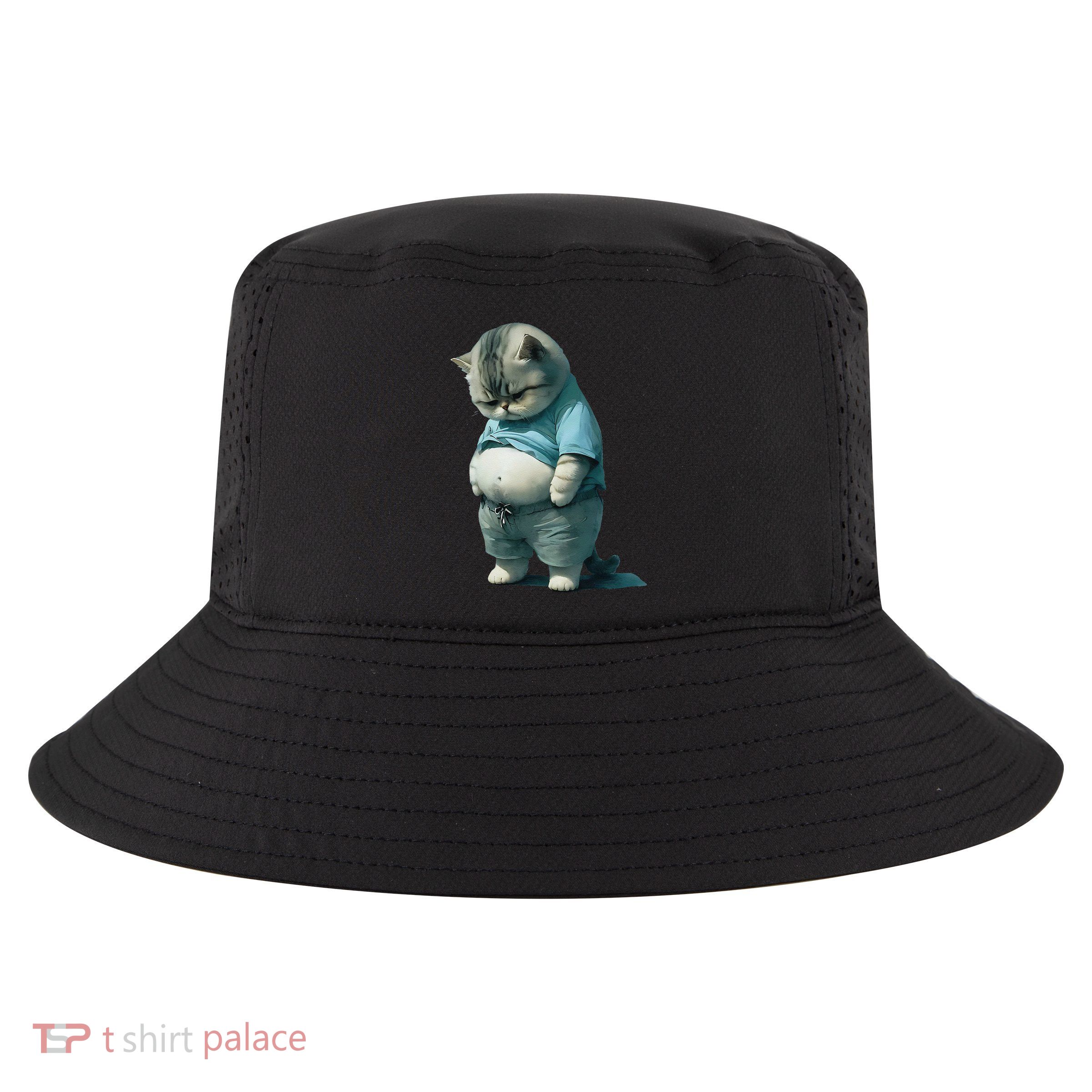 Funny Fat Cat Art Design Fat Kitten Cat Lover Cool Comfort Performance Bucket Hat