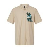 Funny Fat Cat Art Design Fat Kitten Cat Lover Softstyle Adult Sport Polo