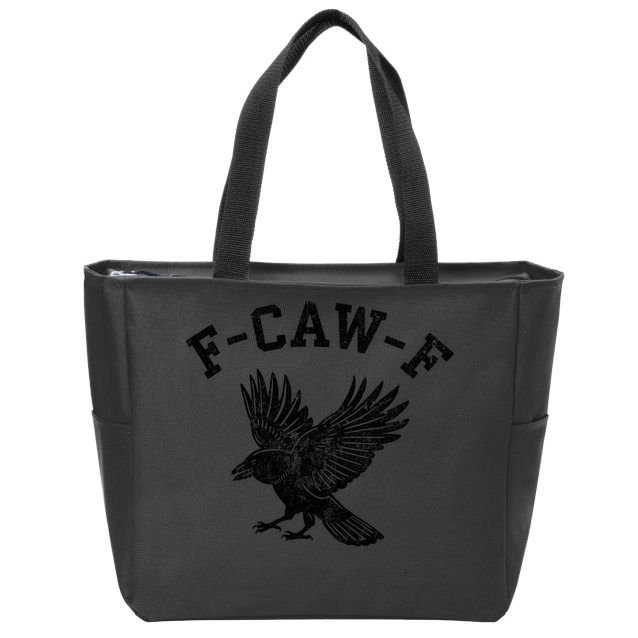 Funny F CAW F Crow Zip Tote Bag