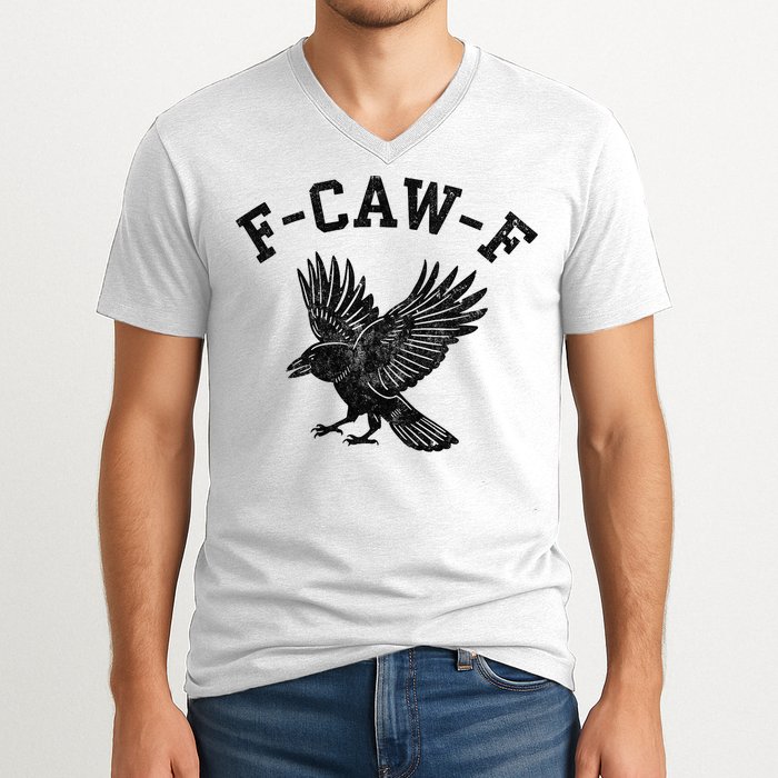 Funny F CAW F Crow V-Neck T-Shirt