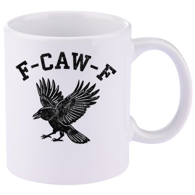 Funny F CAW F Crow 11oz C Handle Ceramic Mug