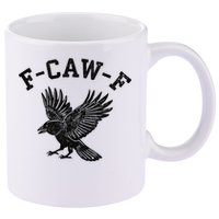 Funny F CAW F Crow 11oz C Handle Ceramic Mug