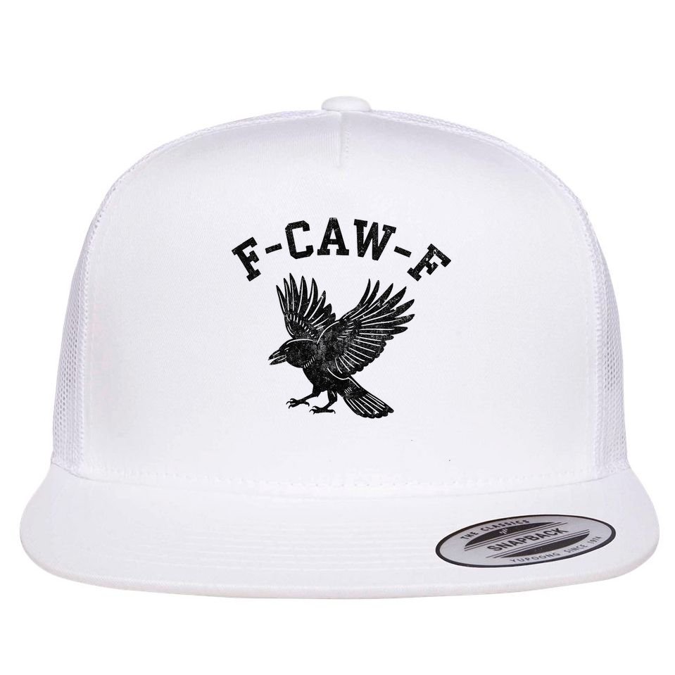 Funny F CAW F Crow Flat Bill Trucker Hat