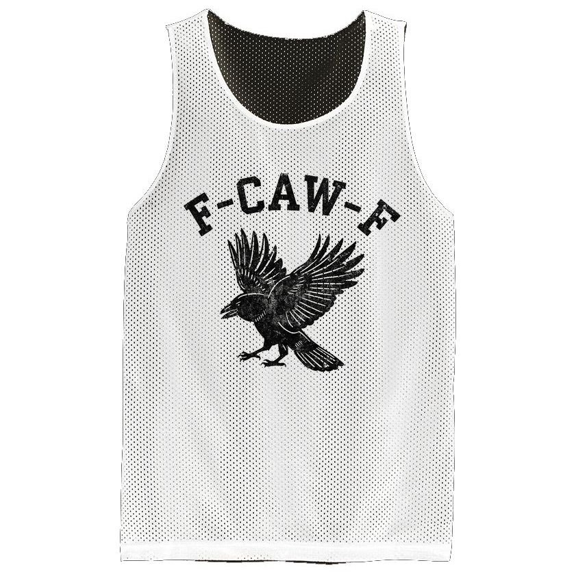 Funny F CAW F Crow Mesh Reversible Basketball Jersey Tank