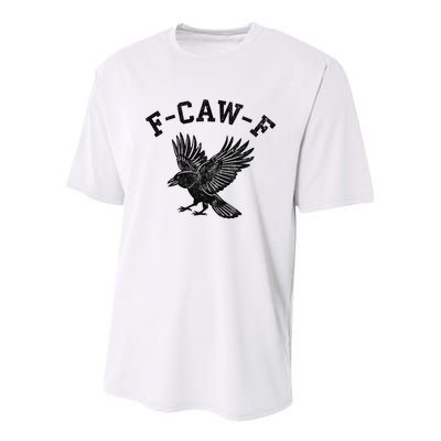 Funny F CAW F Crow Youth Performance Sprint T-Shirt