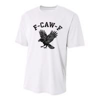 Funny F CAW F Crow Youth Performance Sprint T-Shirt