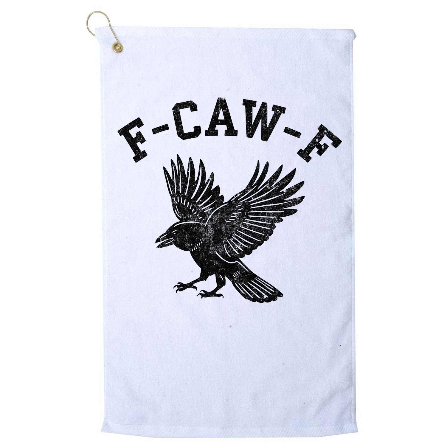 Funny F CAW F Crow Golf Towel