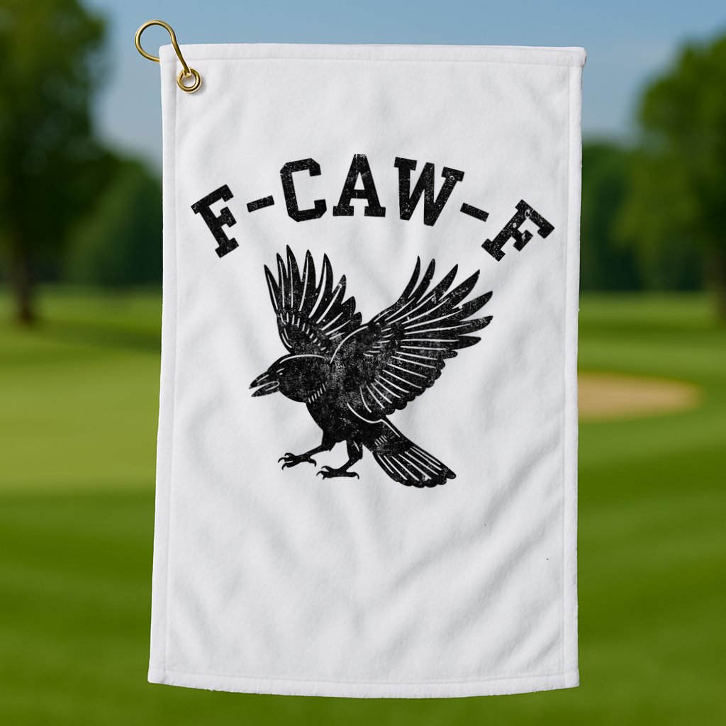 Funny F CAW F Crow Golf Towel