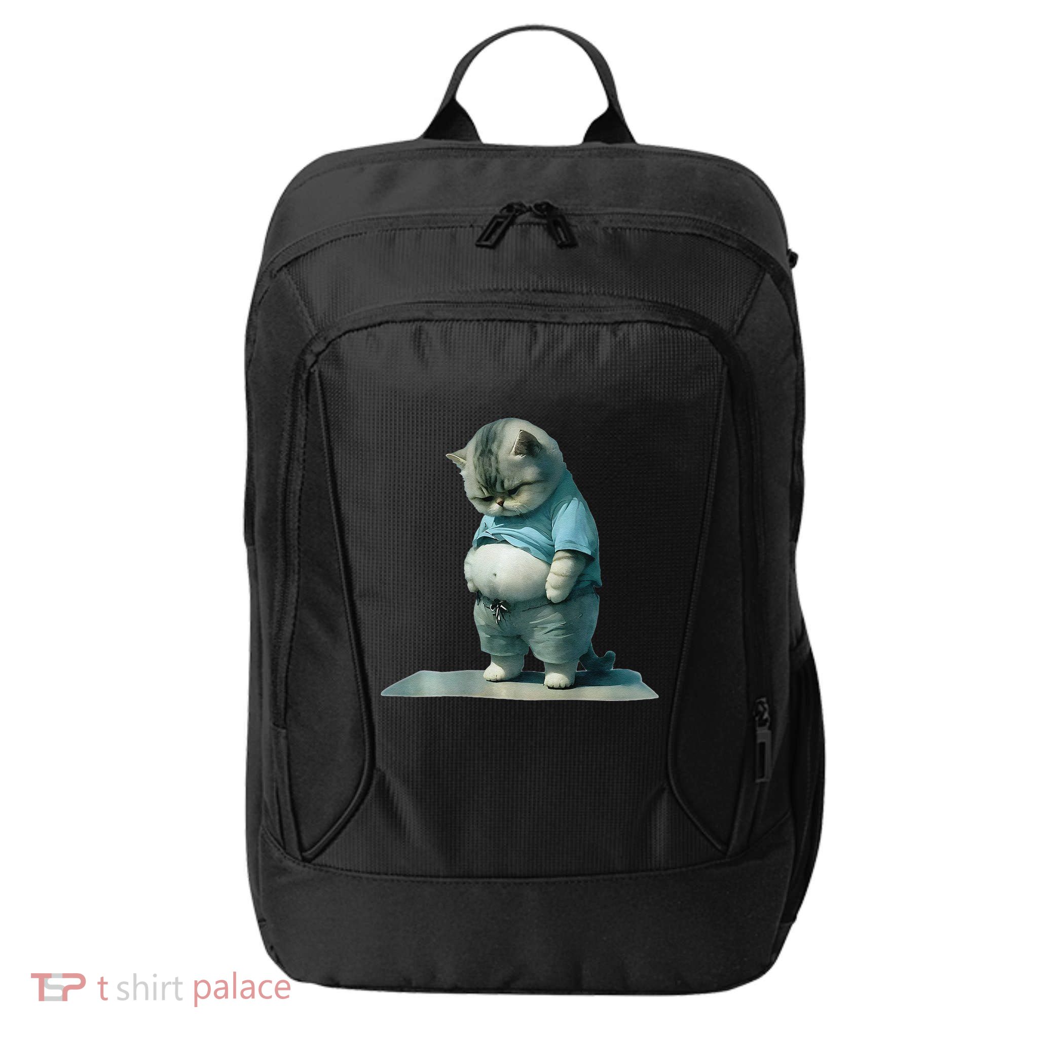 Funny Fat Cat Art Design Print City Backpack