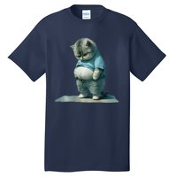 Funny Fat Cat Art Design Print Tall T-Shirt