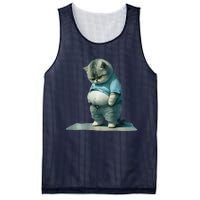 Funny Fat Cat Art Design Print Mesh Reversible Basketball Jersey Tank