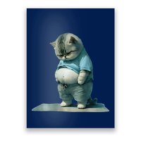 Funny Fat Cat Art Design Print Poster