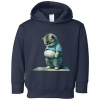 Funny Fat Cat Art Design Print Toddler Hoodie