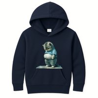 Funny Fat Cat Art Design Print Kids Hoodie