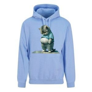 Funny Fat Cat Art Design Print Unisex Surf Hoodie