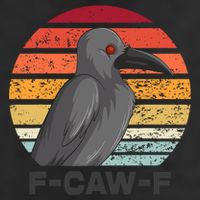 Funny F-Caw-F Crow Bird 7 Panel Mesh Trucker Snapback Hat