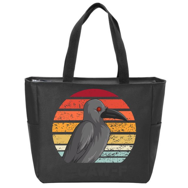 Funny F-Caw-F Crow Bird Zip Tote Bag