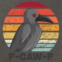 Funny F-Caw-F Crow Bird Cotton Canvas Backpack