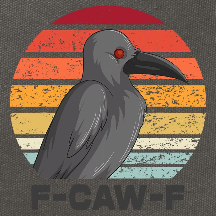 Funny F-Caw-F Crow Bird Cotton Canvas Backpack