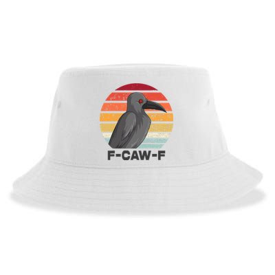 Funny F-Caw-F Crow Bird Sustainable Bucket Hat