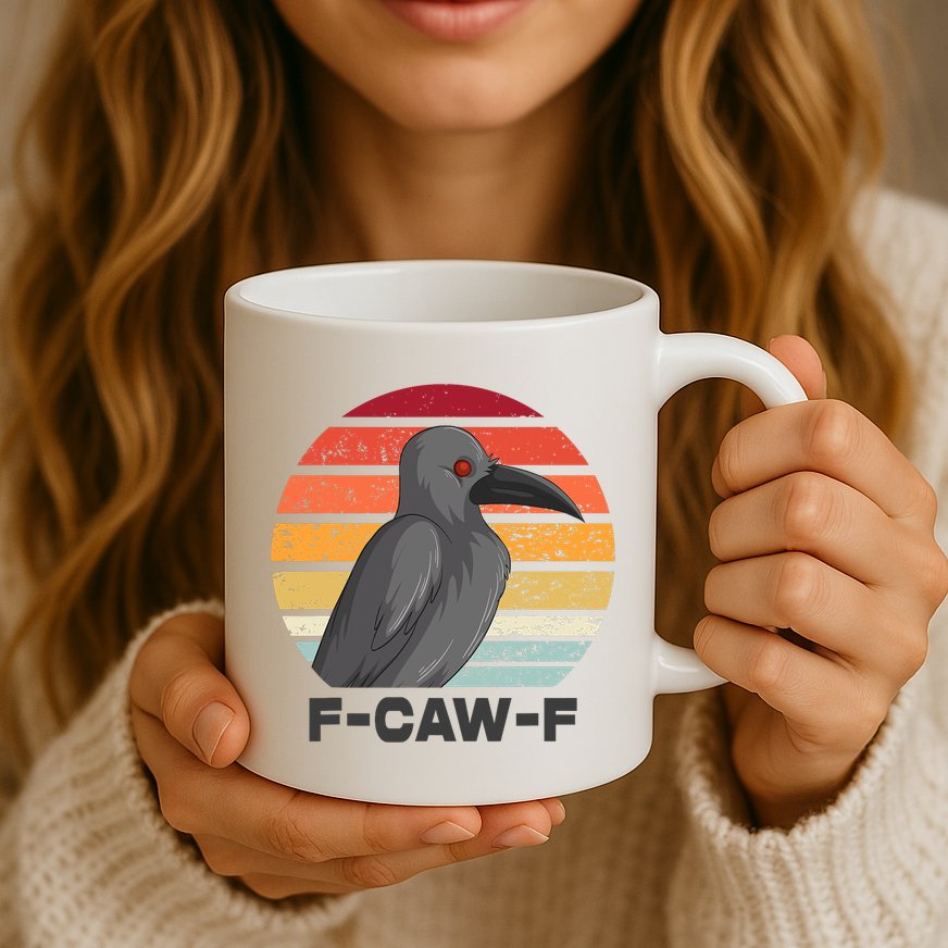 Funny F-Caw-F Crow Bird Mug