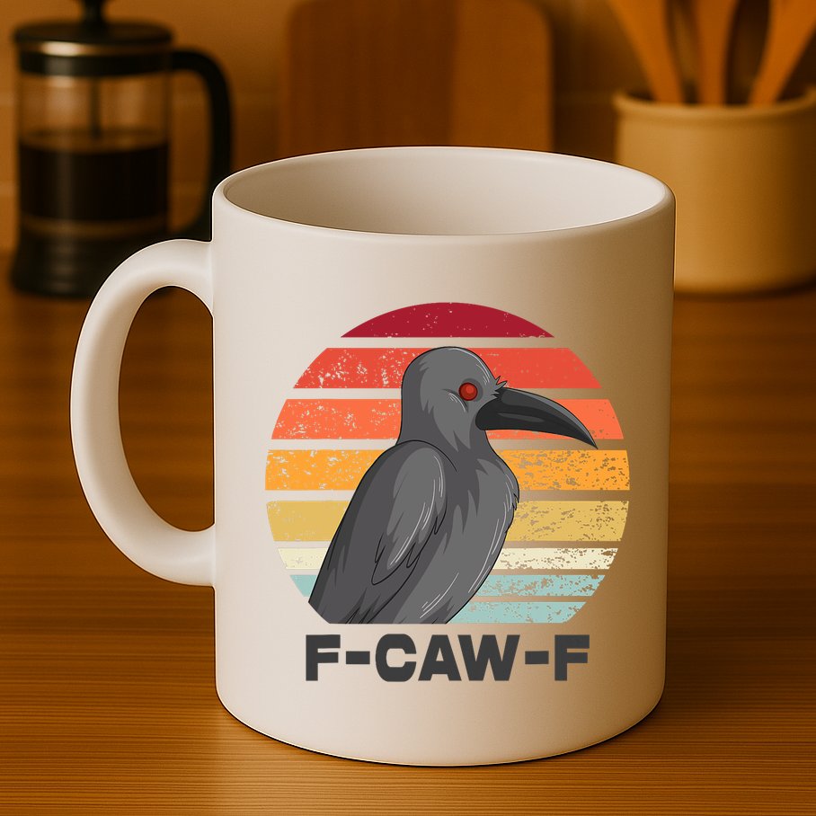 Funny F-Caw-F Crow Bird Mug