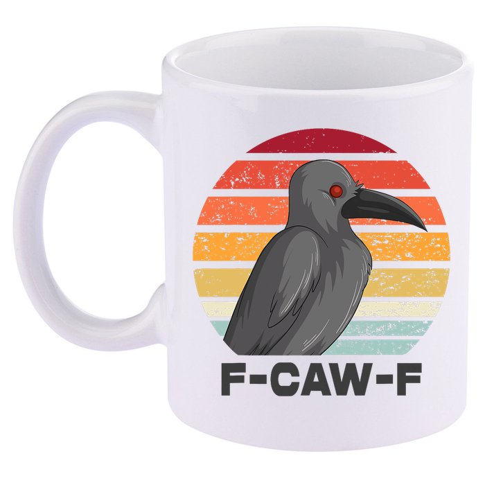 Funny F-Caw-F Crow Bird 11oz C Handle Ceramic Mug