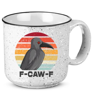 Funny F-Caw-F Crow Bird 15oz Campfire Ceramic Mug