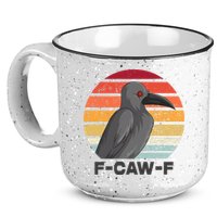 Funny F-Caw-F Crow Bird 15oz Campfire Ceramic Mug