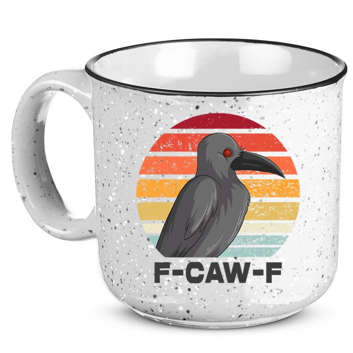 Funny F-Caw-F Crow Bird 15oz Campfire Ceramic Mug