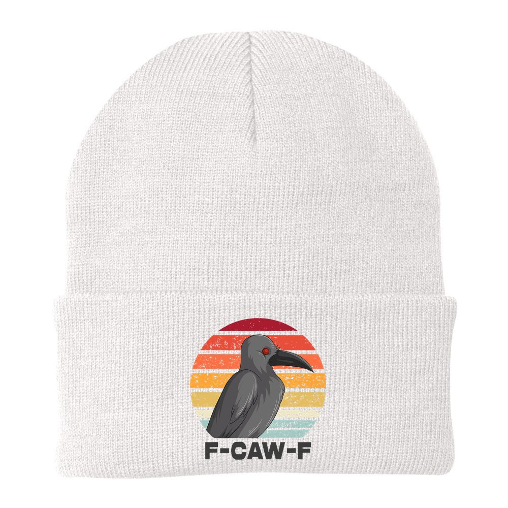 Funny F-Caw-F Crow Bird Beanie