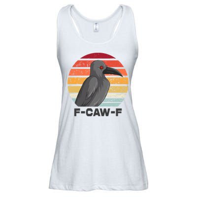 Funny F-Caw-F Crow Bird Ladies Essential Flowy Tank