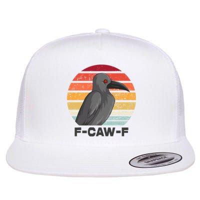 Funny F-Caw-F Crow Bird Flat Bill Trucker Hat