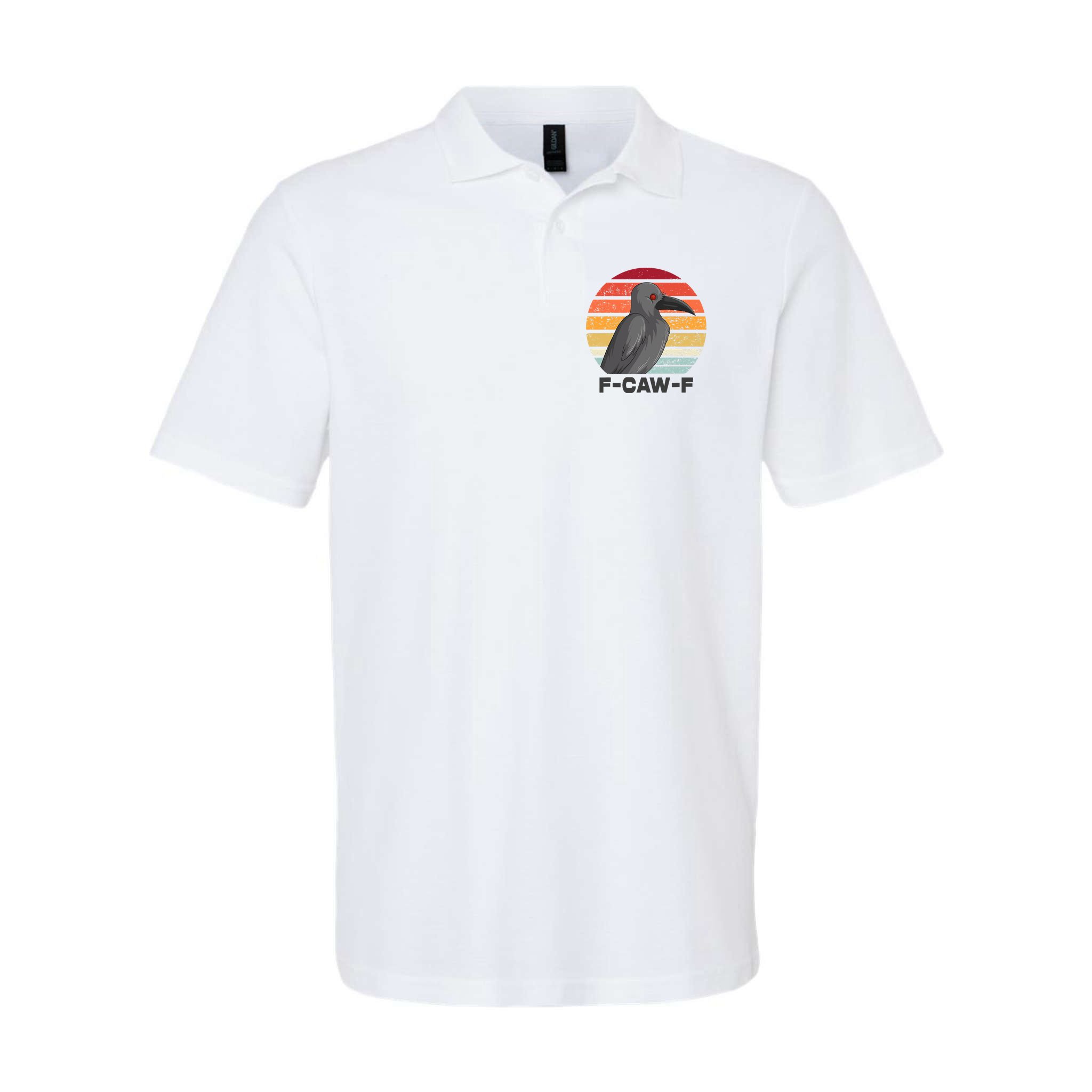 Funny F-Caw-F Crow Bird Polo