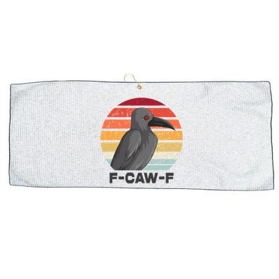 Funny F-Caw-F Crow Bird Large Microfiber Waffle Golf Towel