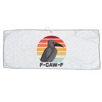 Funny F-Caw-F Crow Bird Large Microfiber Waffle Golf Towel