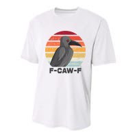 Funny F-Caw-F Crow Bird Youth Performance Sprint T-Shirt